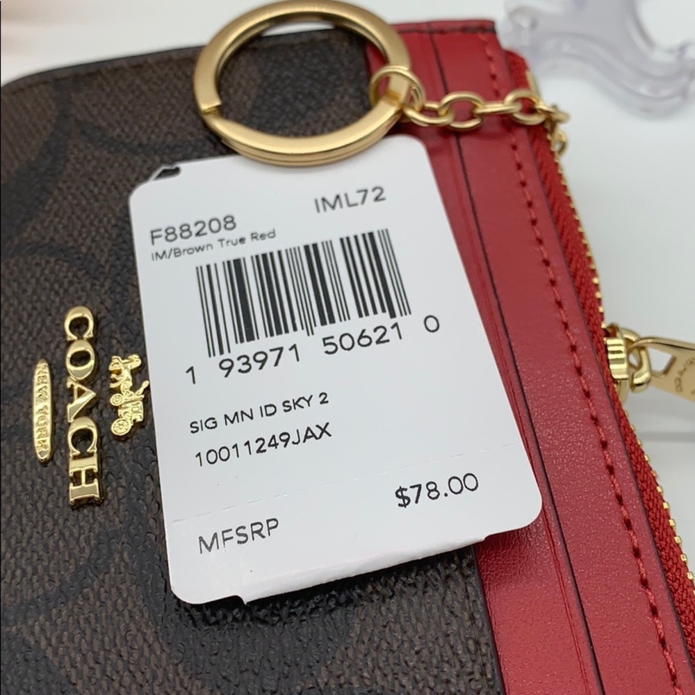 Mini Skinny Id Case In Signature Canvas Im/Brown T - Picture 16 of 16